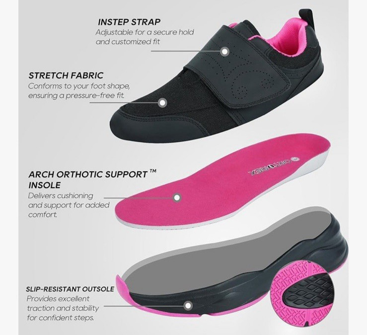Orthopedic Walking Sneakers Edema Shoes for Swollen Feet By ORTOREX