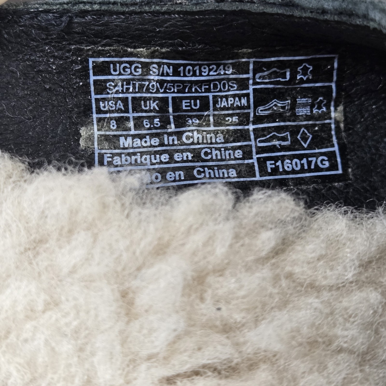 UGG Tamara Slip On Mules Sz 8 Suede Shearling Black Comfort Cozycore