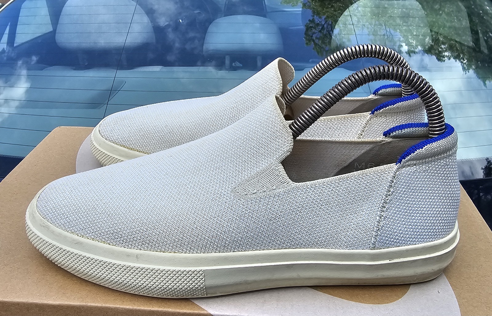 Rothy’s The City Slip On Sneakers Womens Size 8 Beige