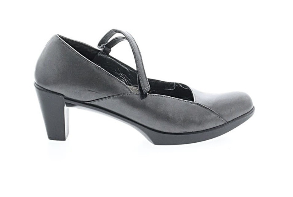 NAOT Mary Jane Shoes Women’s Size EU 39 /8-8.5 Metallic Gray Leather Heels Pumps