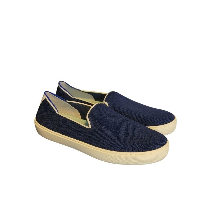 Rothy’s Terry Cloth Juniper Slip On Saphire Blue Sneakers Size 10