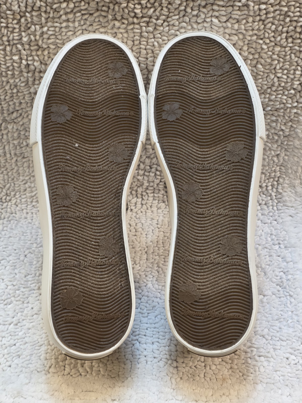 Tommy Bahama Blue White Striped Platform Slip On Womans 8.5 Shoes Casual
