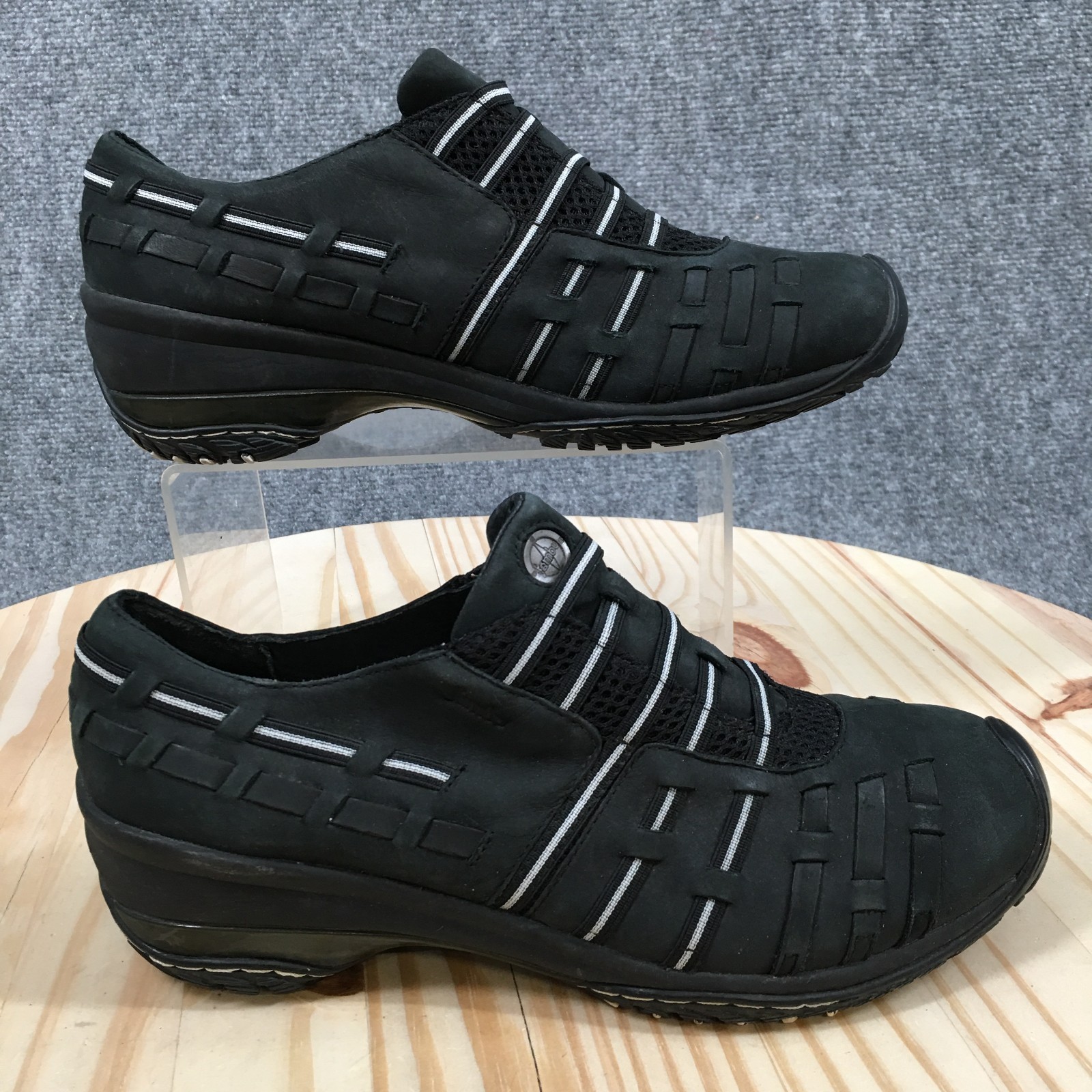 JBU By Jambu Shoes Womens 8 M All Terra Design Walking Wedge Slip Ons Black