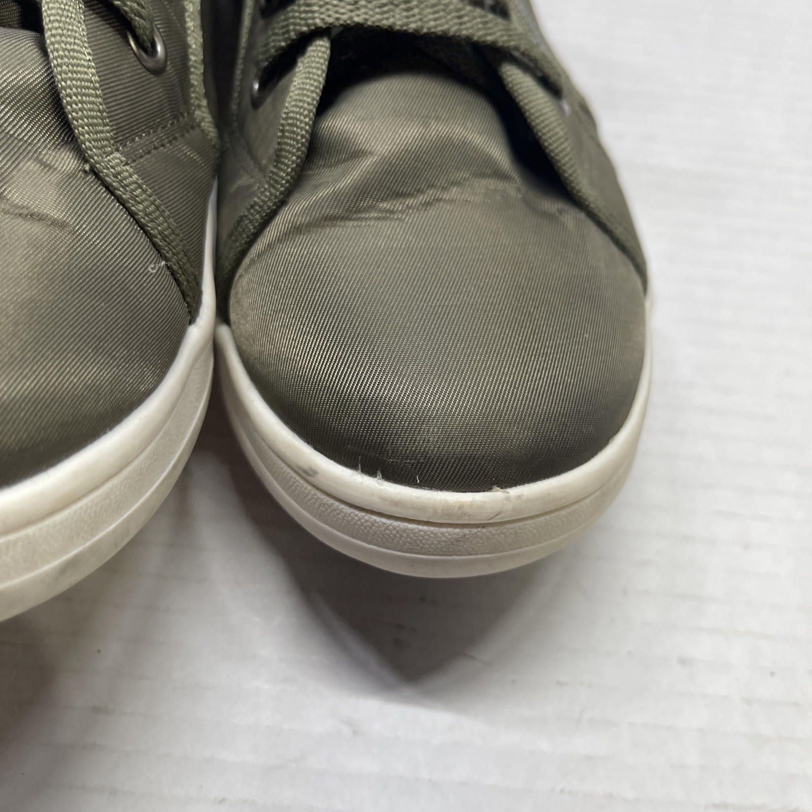 BRASH Army Green￼EMOJI BOSY Hi TOP ZIP SNEAKERS HEARTS PEACE Shoes