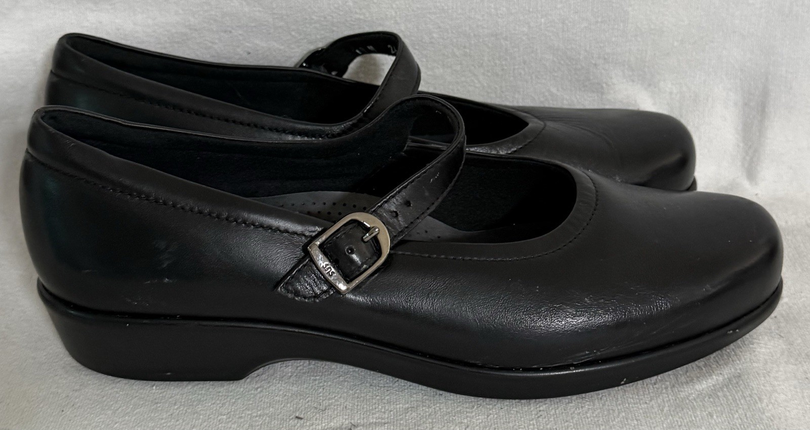 SAS Maria Women’s Black Leather Mary Jane Comfort Shoes Size 10 Tripad USA Made