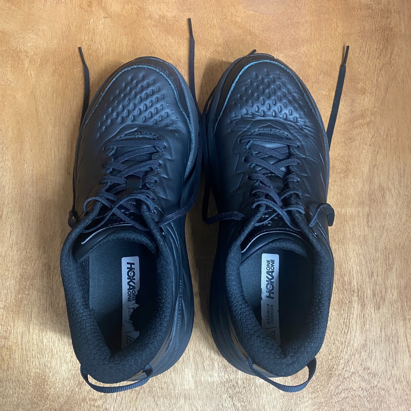 Hoka One One Bondi SR Shoes Womens Size 11 Black Oil Slip Resistant 1110521 BBLC