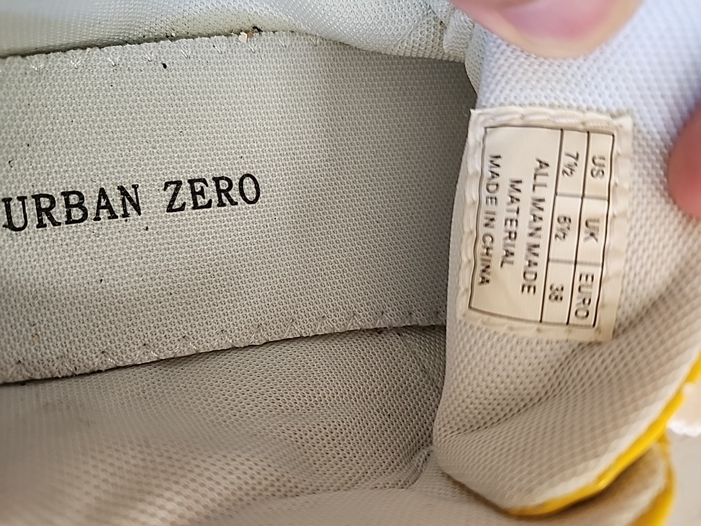Urban Zero Sneakers Womens 7.5 Yellow Orange Lace Up Casual Athletic Shoes