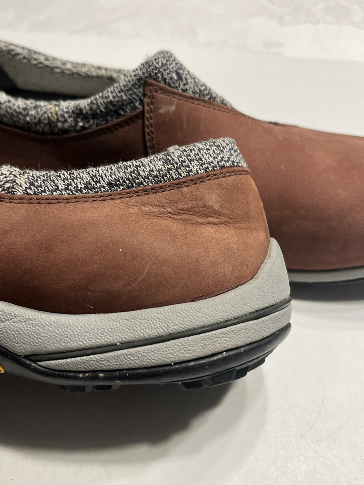 Timberland Smartwool Brown Leather Waterproof Vibram Ecostep Slip On Shoes 7.5M