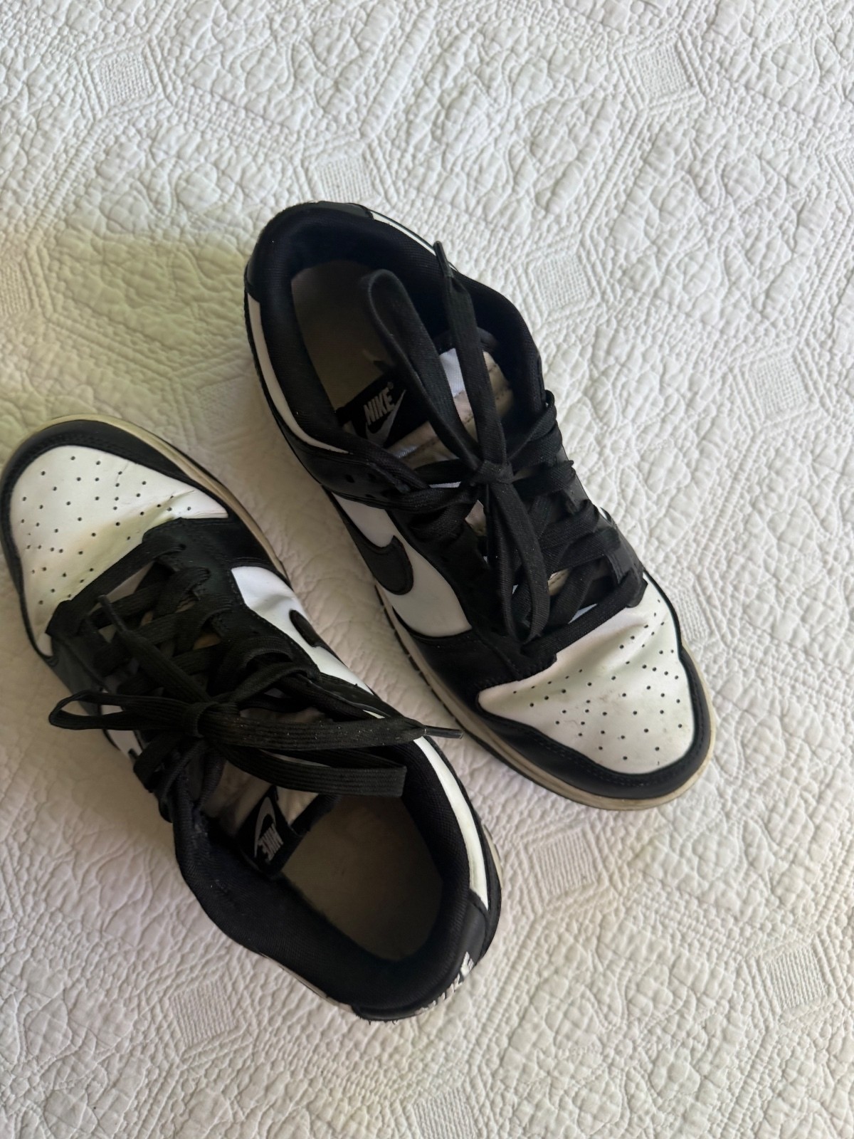 Nike Black and White Sneakers with Iconic Swoosh, Made in  –