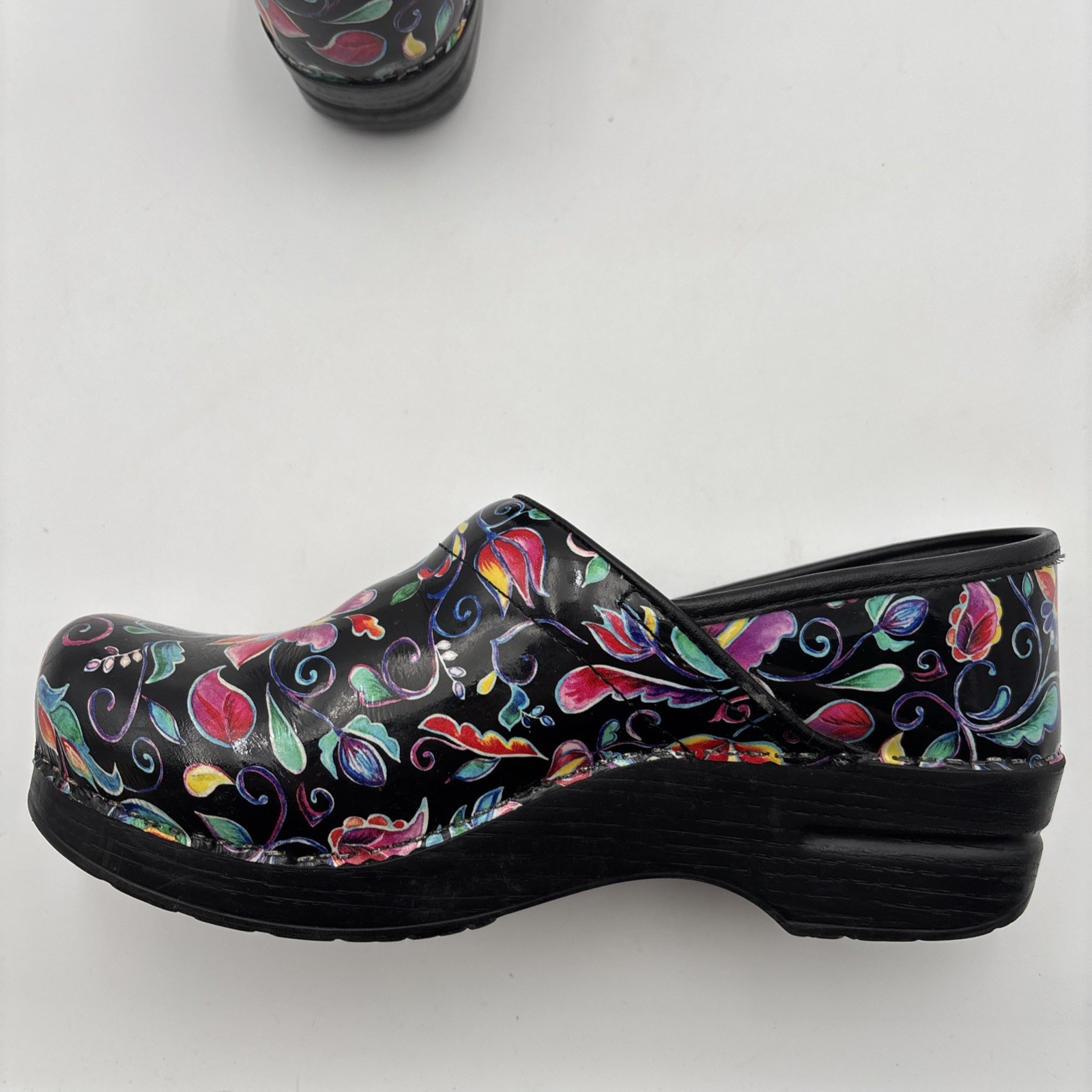Dansko Floral Women’s Shoes Size 39 Professional Clogs Nursing Colorful Flowers