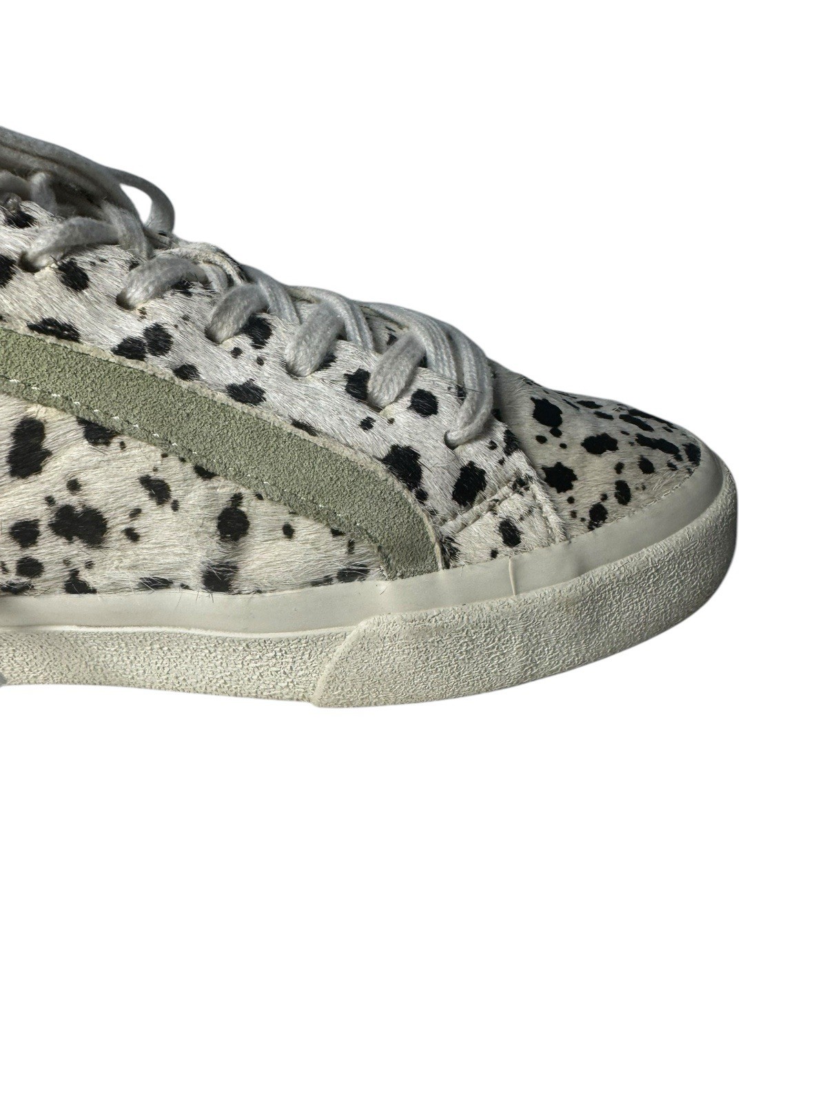 Madewell Sidewalk Sneakers 9 Woman’s Low Top Calf Hair Spotted Stripe Lace Up