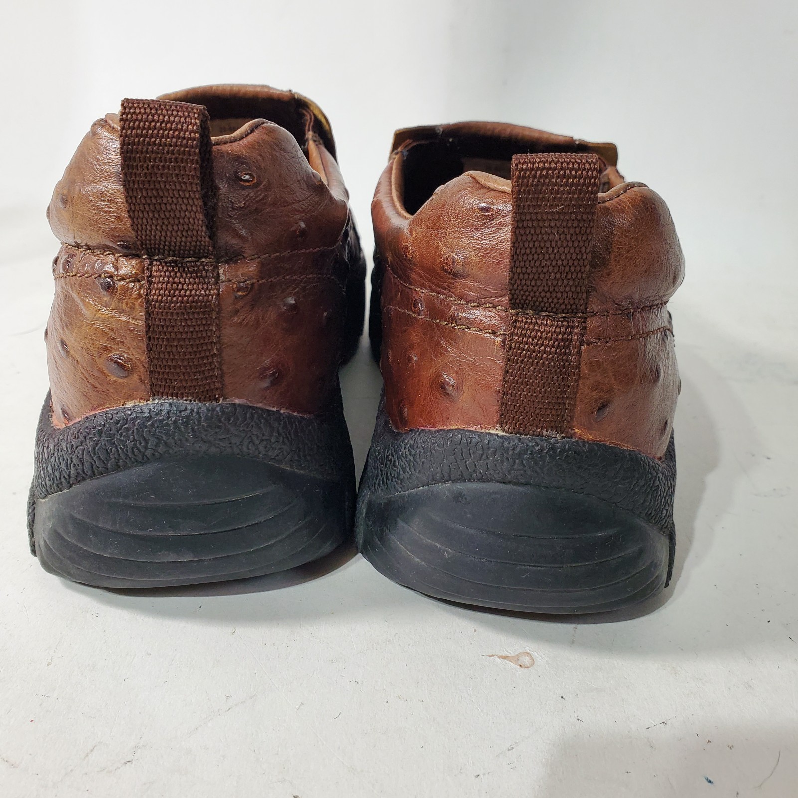 Roper Clog Mule Womens Size 8 Brown Faux Ostrich Leather Comfort Western Cowgirl