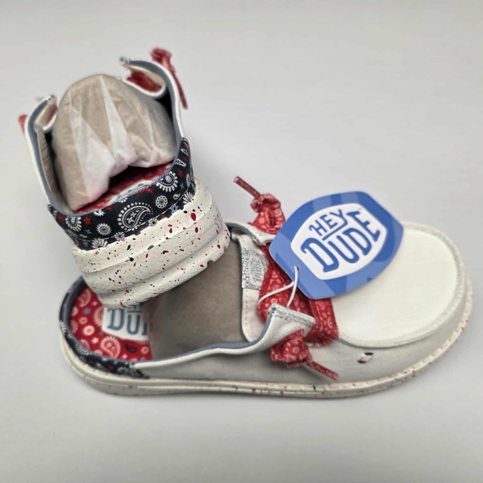 Hey Dude Women’s Wendy Slip Americana Paisley White/Multi NIB! 2026