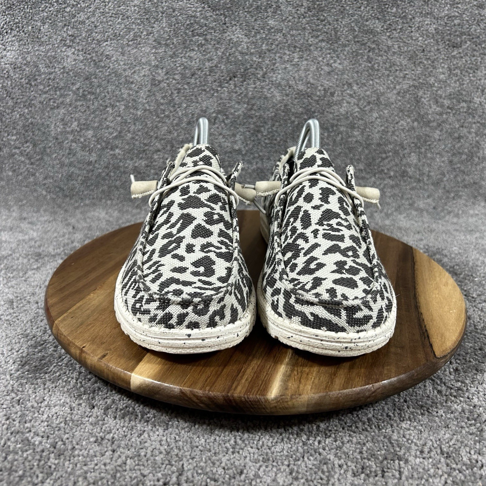 Hey Dude Wendy Woven Women’s Size 10 Cheetah Grey Slip On Casual Shoes Used