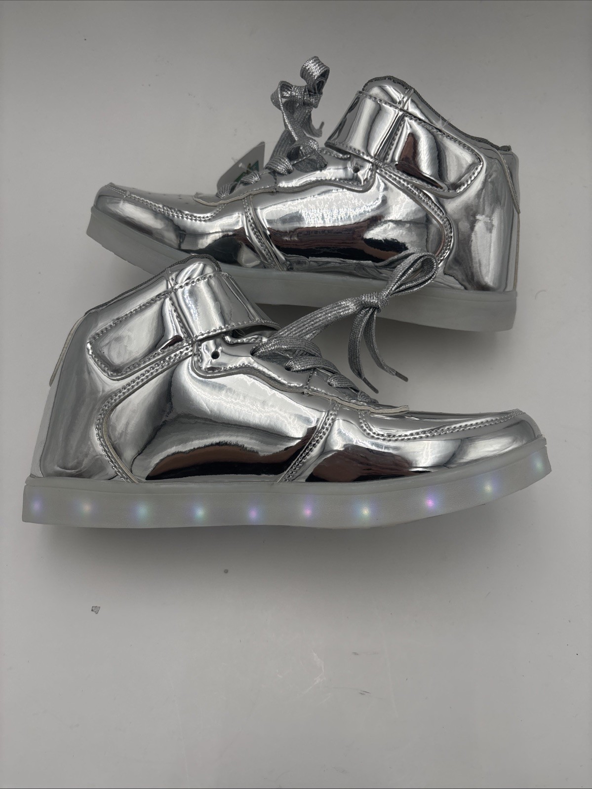 NEW! Odema LED Shoes High Top Sneaker Women’s Shoes Size 10.5 Med, Silver