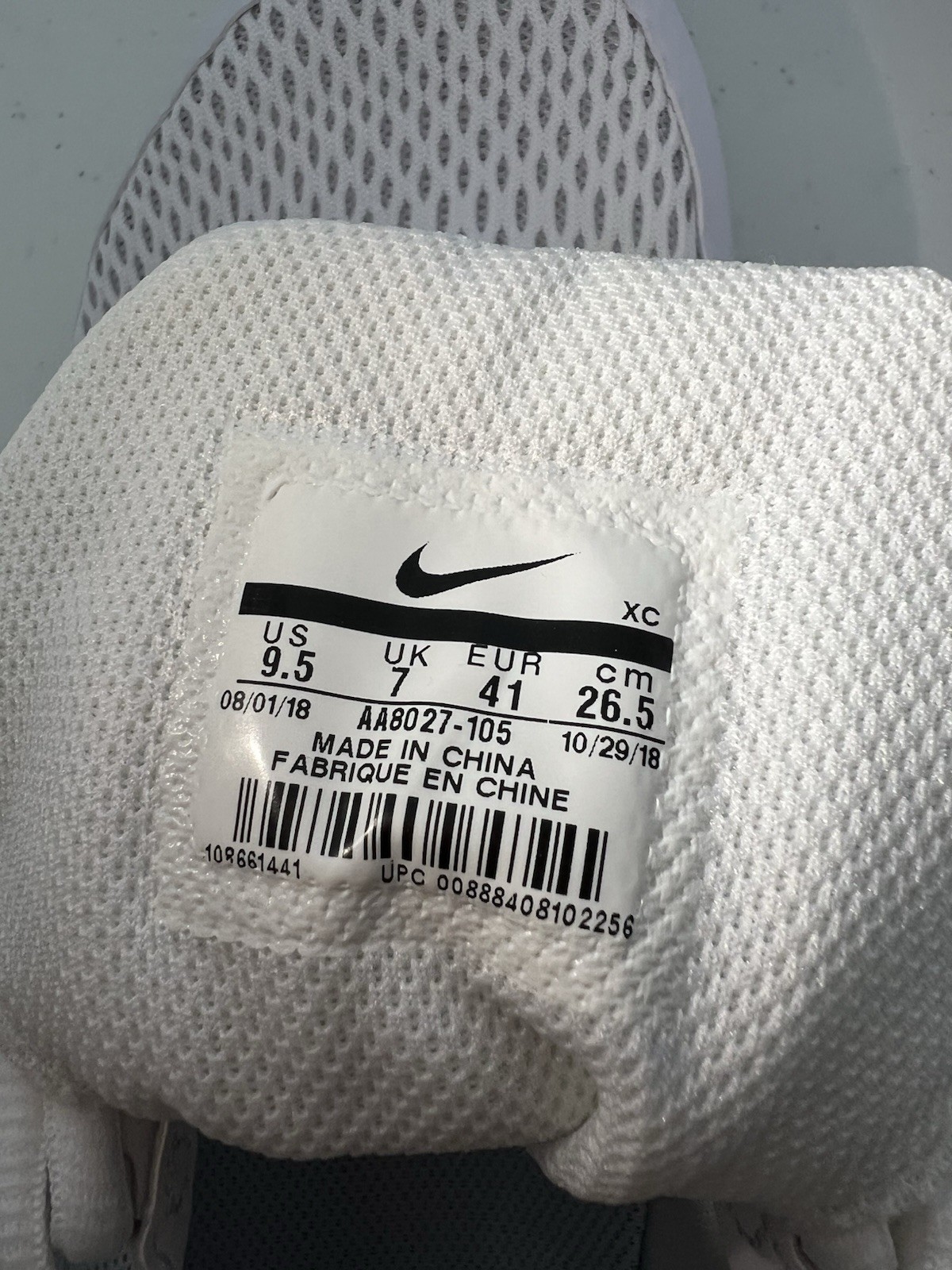 Nike Court Air Zoom Vapor X HC Womens Shoes White Silver AA8027-105 Size 9.5 NEW