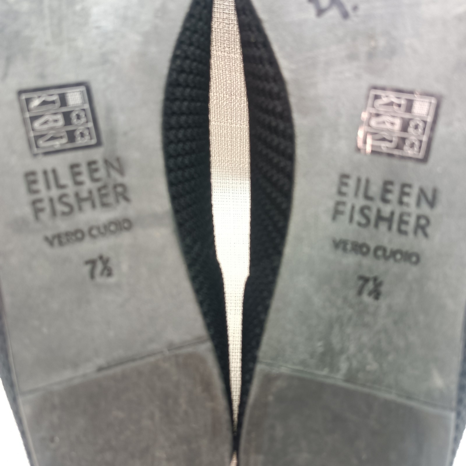 Eileen Fisher Heaven Black Stretch Knit Low Hidden Wedge Ballet Flats Womens 7.5
