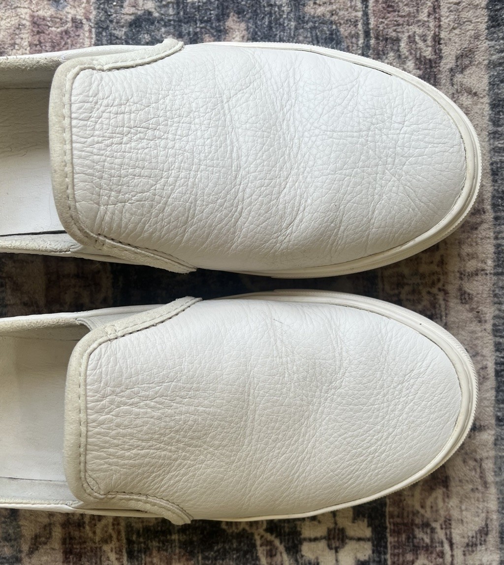 Ugg Sammy Alameda White Leather Slip On Sneakers Women 7.5 Casual