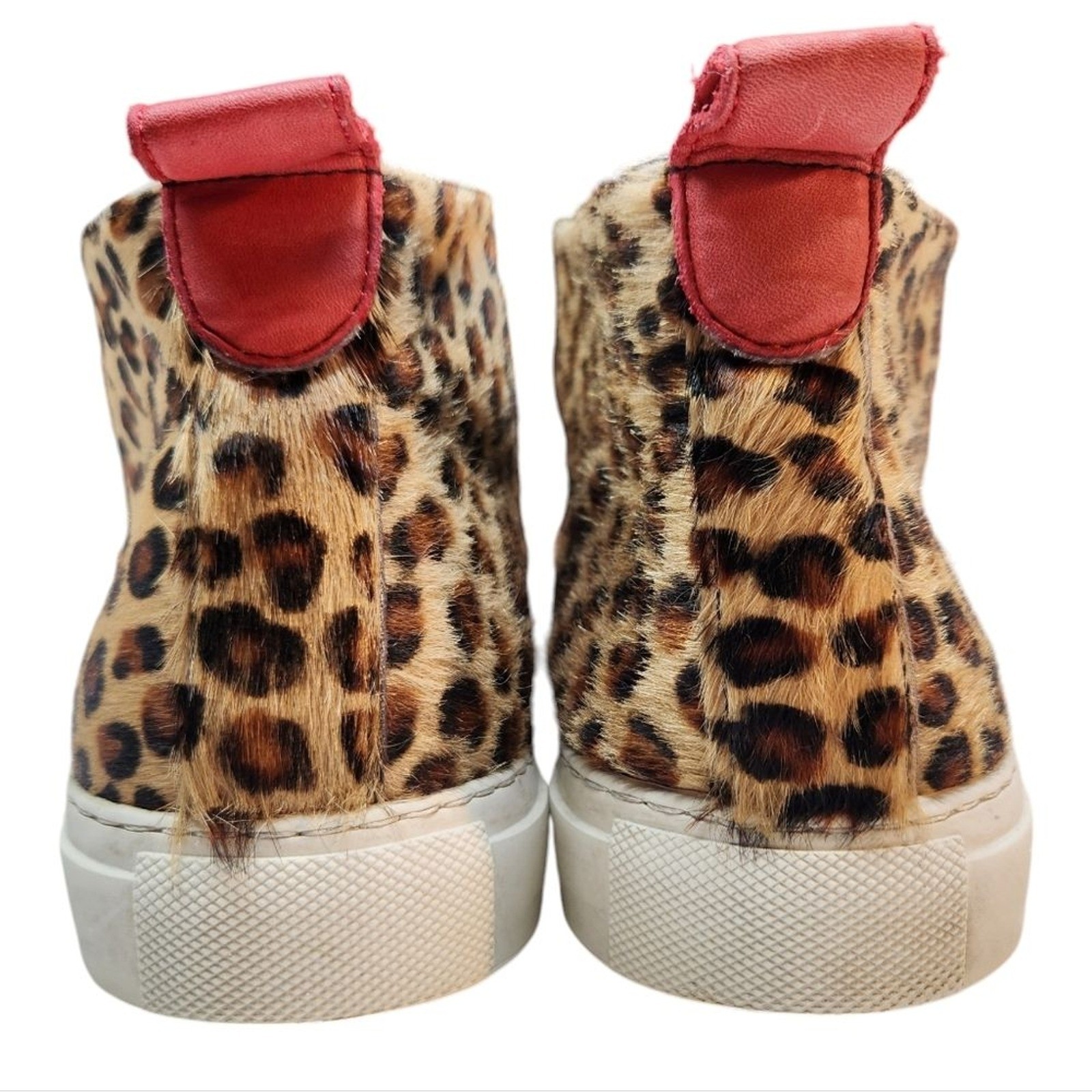 Del Toro Leopard Pony Hair Chukka Sneakers Anthropologie 7 Italian