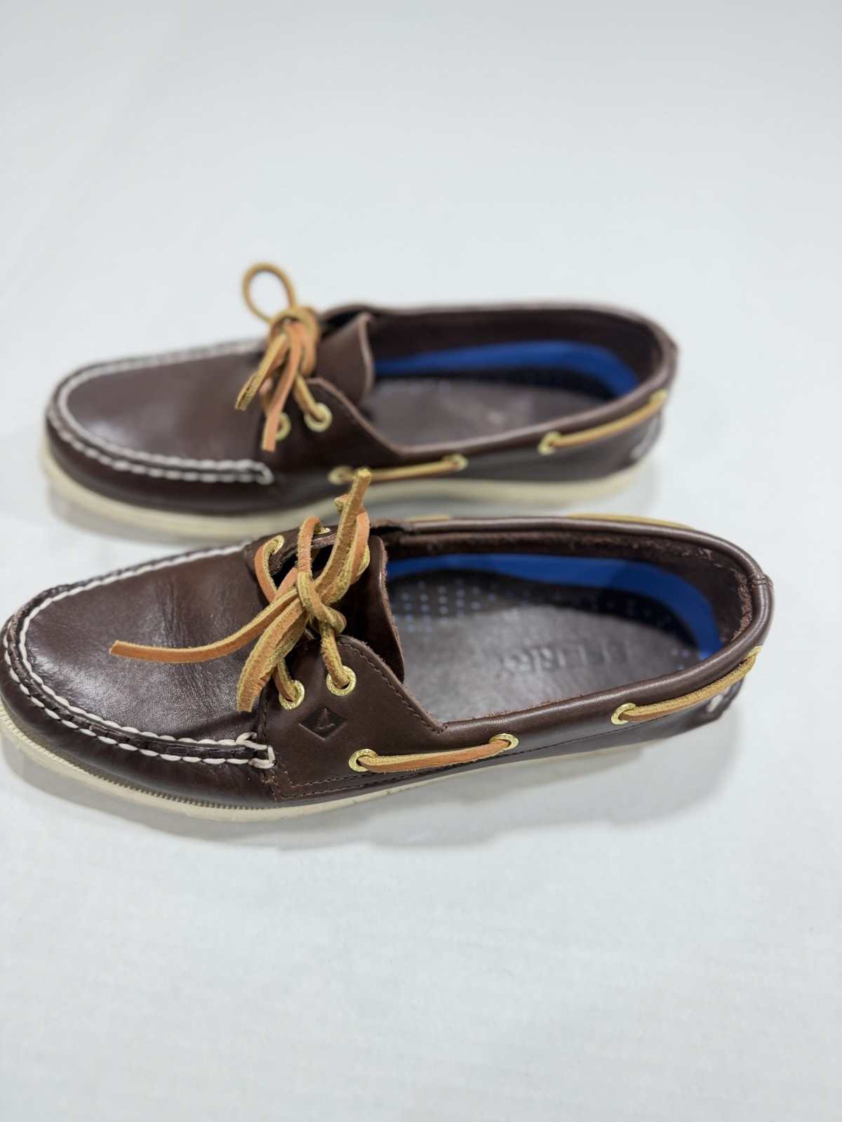 Sperry Top-Sider Women’s Brown Leather Boat Shoes Lace-Up Comfort US 8 M