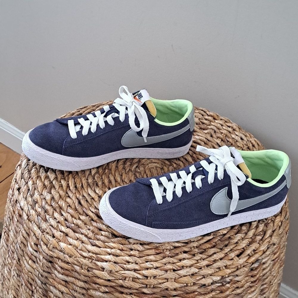 Nike Womens Classic Low Blazer Blue Suede Fashion/Athleisure Sneakers Sz. 7.5