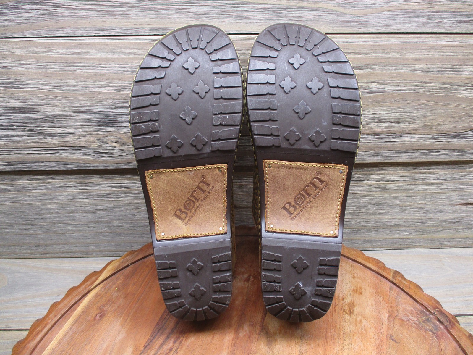 Born Clog Shoes Womens Size 10 Brown Leather Leopard Slip On Comfort W12058