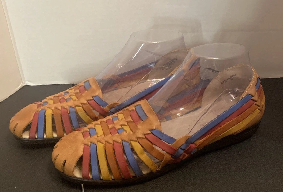 SOFT-SPOTS Women’s Trinidad – Multicolor Leather Man Made in Mexico Sz 9B