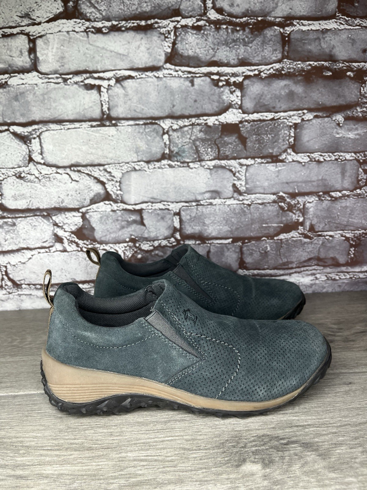 Panama Jack Blue Suede Textile Loafers Athletic Shoes Women Sz 35EU/5M US