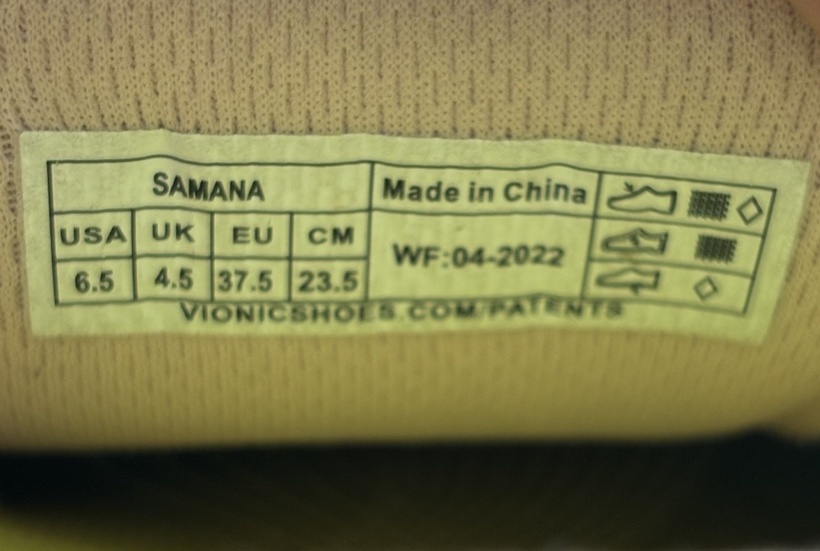 Vionic SAMANA I2044M1001 Women’s NEW Slip-On Sneaker Black US Size 6.5M