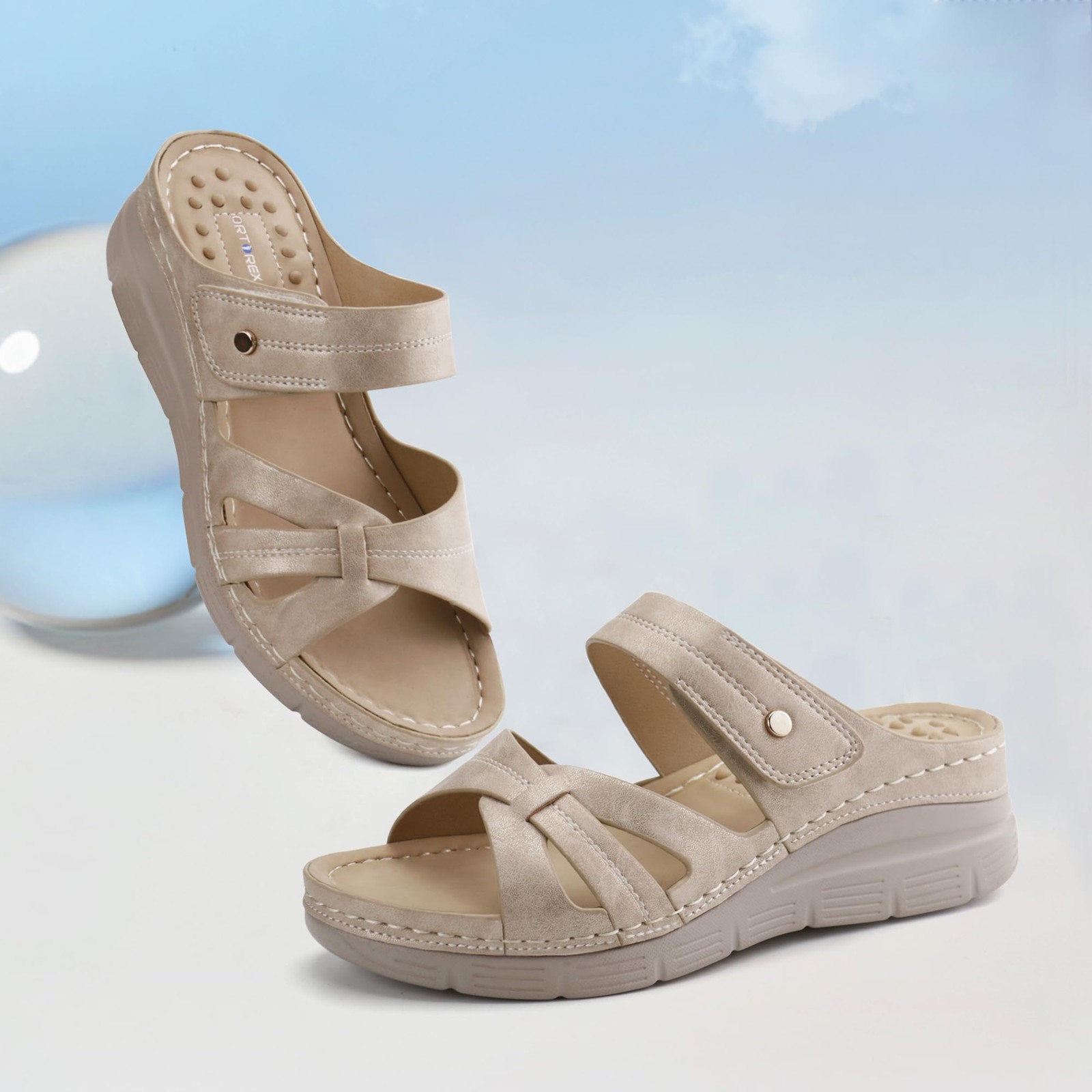 Ortho + Rest Women Orthotic Slides Comfortable Orthopedic Sandals Walking