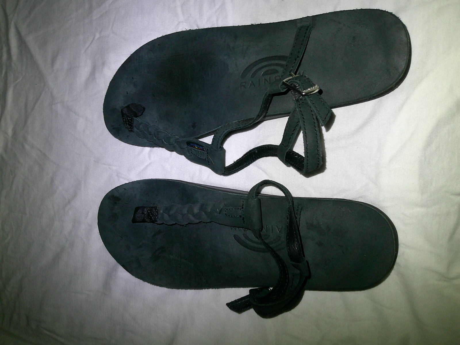 Women’s Rainbow Brand Thong Sandal Shoes – Black – Size 8M – No Box