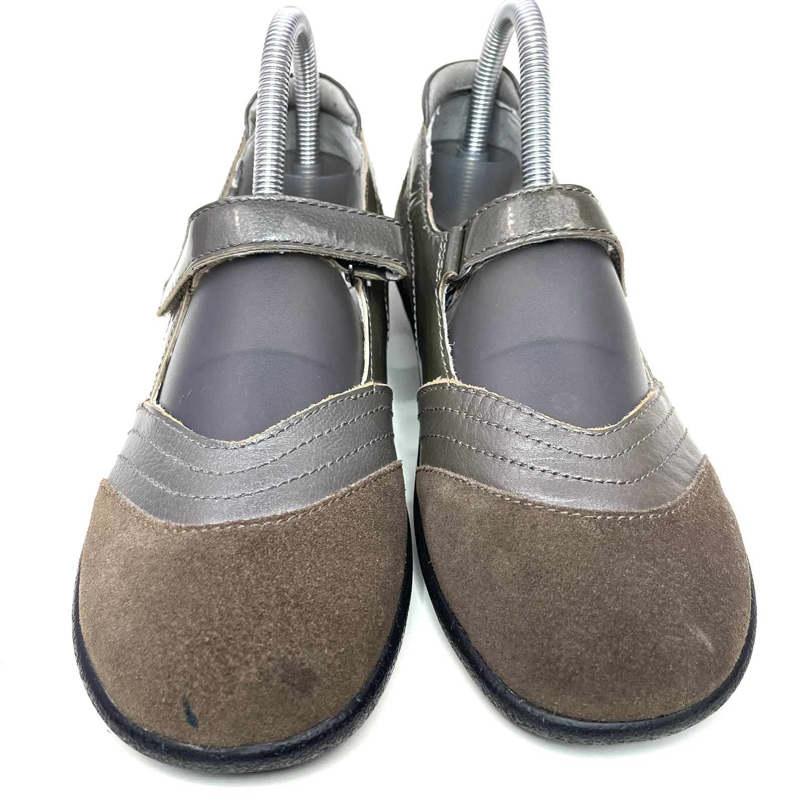 Sanita Womens Fanny Mary Janes Shoes Brown Suede Hook And Loop US 6 EUR 37