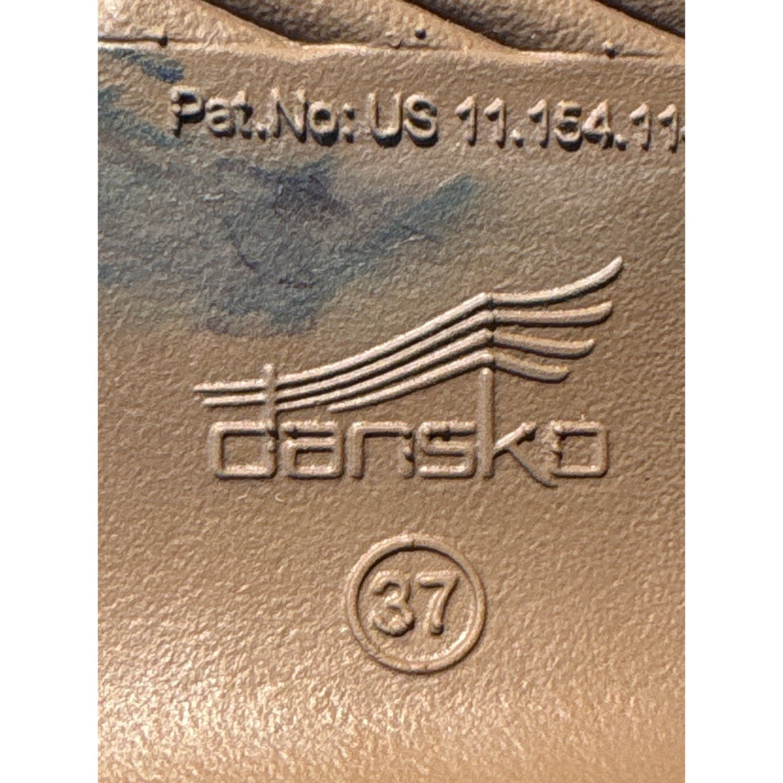 Dansko Clog Mules Women 37 Tan Leather Studded Buckle Shoes Pebbled Convertible