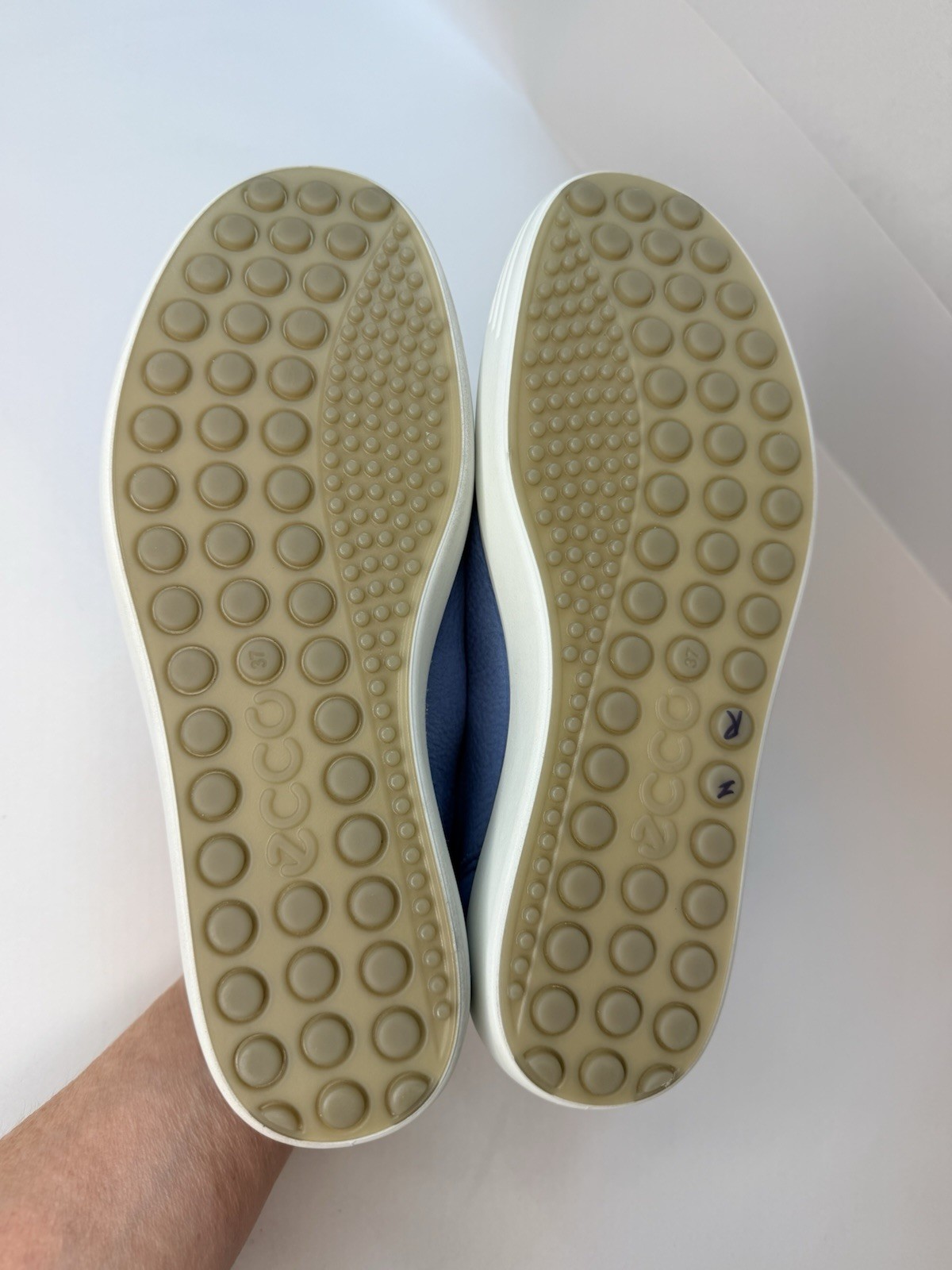 Ecco Soft 7 Lace Up Sneakers Women Size 6 EU 37 Blue Casual Comfort Low Shoes