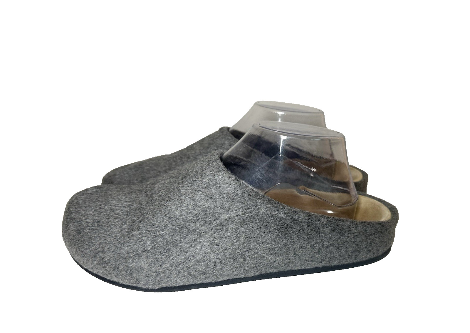 THE ROW Hugo Wool Cashmere Blend Dove Gray Slippers Clogs Shoes IT 41.5 US 11.5