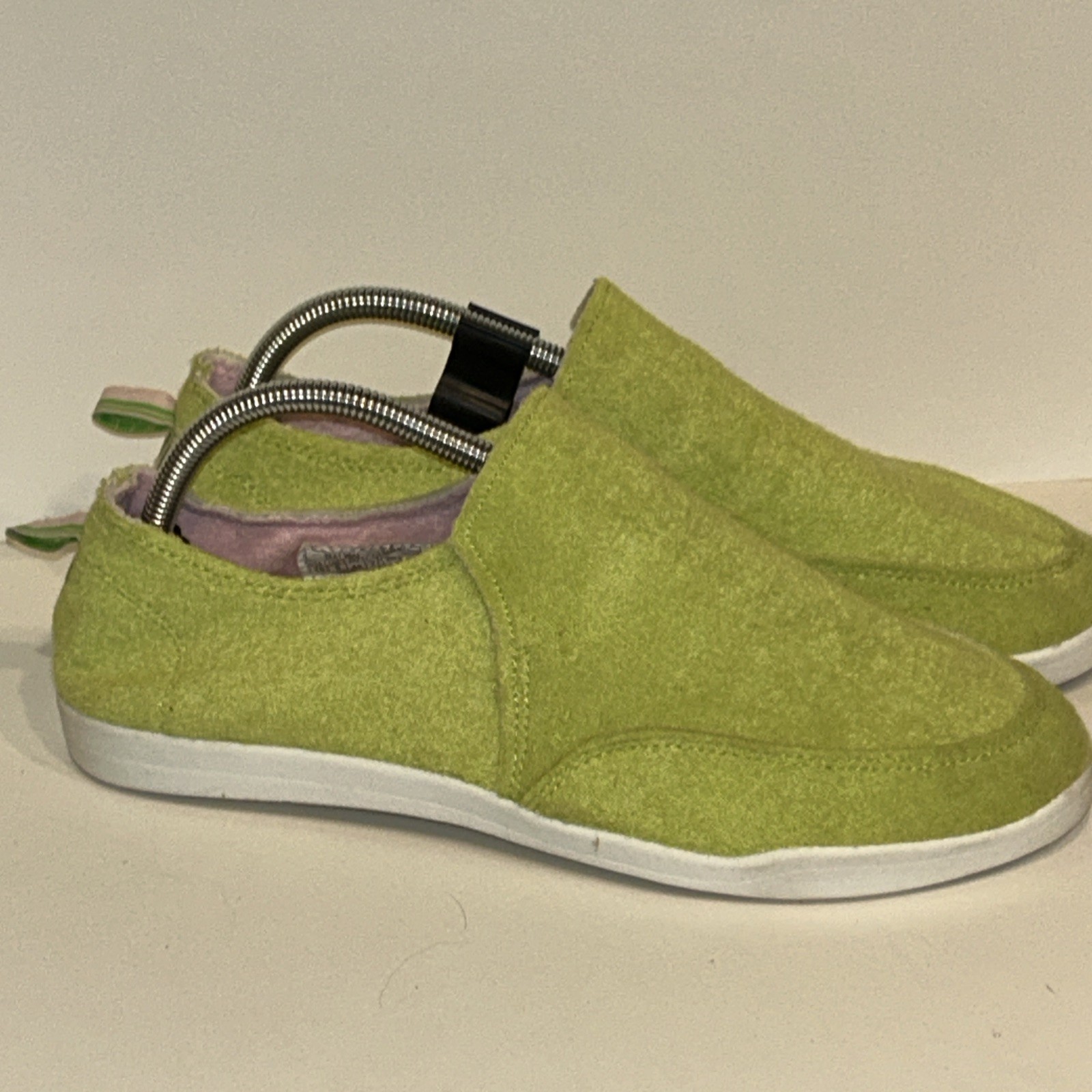 Vionic Beach Malibu Lime Green Terry Cloth Slip On Sneaker Vegan Women’s 10