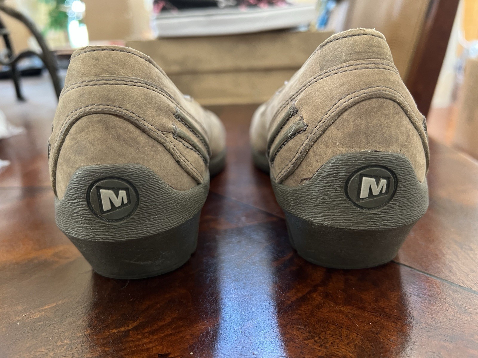 NWOT MERRELL Suede Leather Slip-on Performance Footwear Wmn 7.5 Isabella Brindle