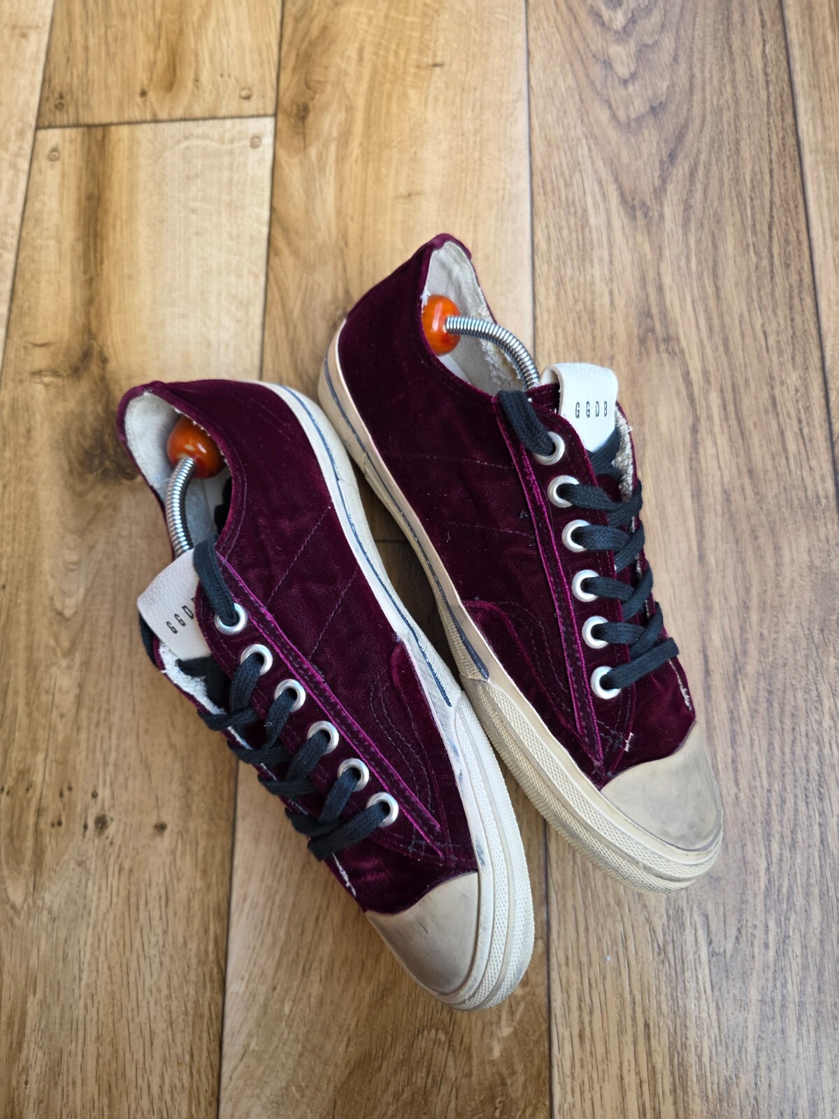 GOLDEN GOOSE VSTAR 2 DELUXE BRAND BURGUNDY SIZE 40 EU, 9.5 US, 7.5 UK