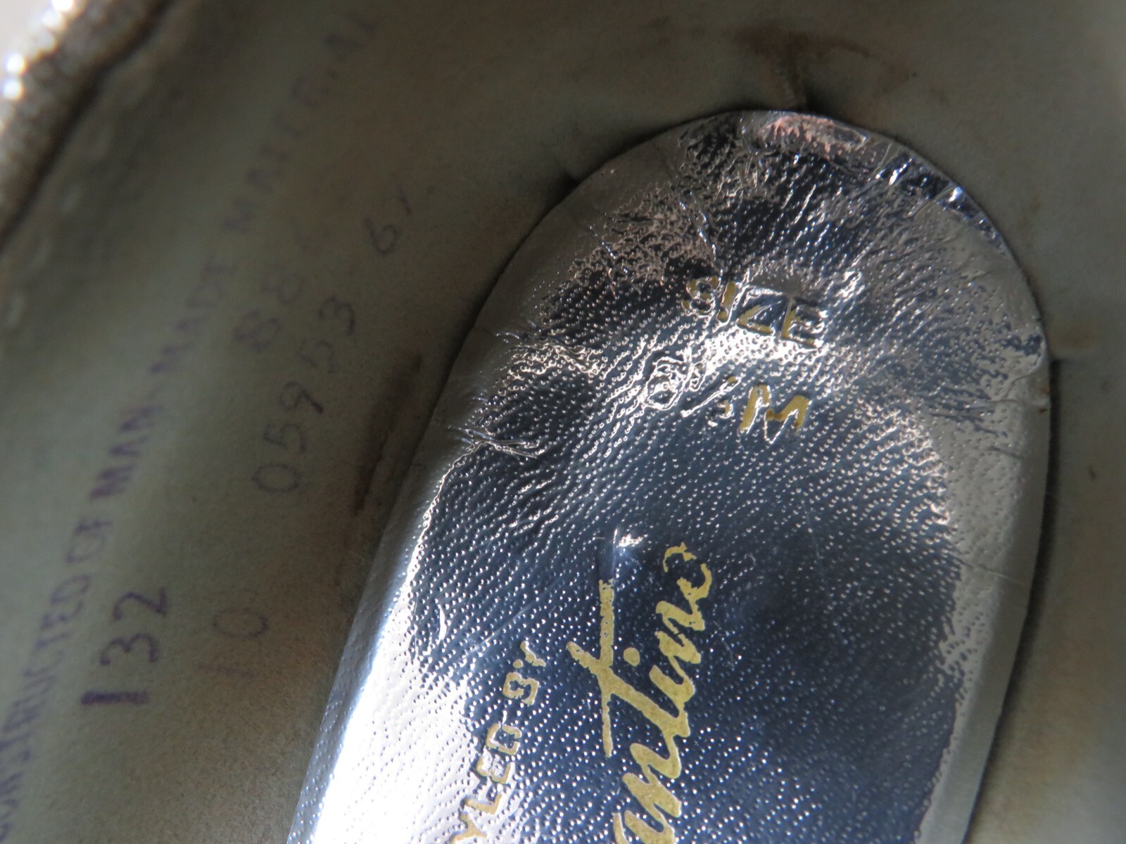 Vintage Marrantine High Heel shoe Silver Cinderella Size 6.5
