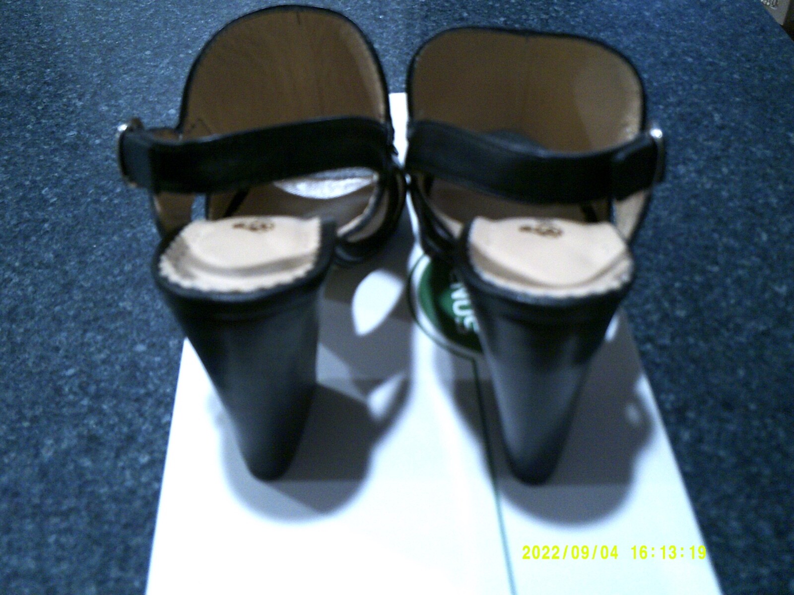 VENUS BLACK LEATHER SHOES SIZE 7.5 US, 38 EUR