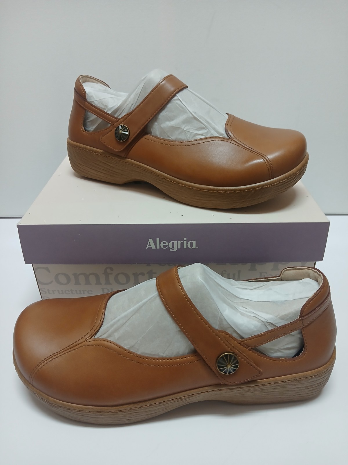 Alegria Onika Rancho US 10.5-11 Slip On Brown Shoes NIB