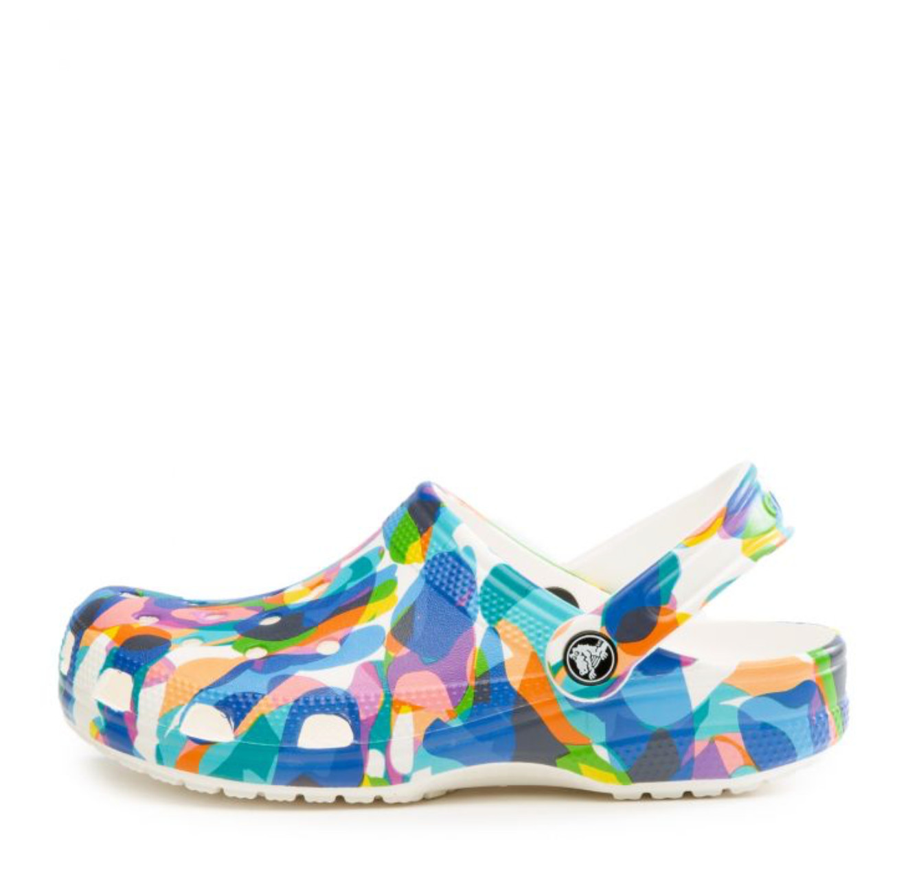 Crocs Classic Confetti Bubble Block Clogs White / Multi Color Mens 11 NEW RARE