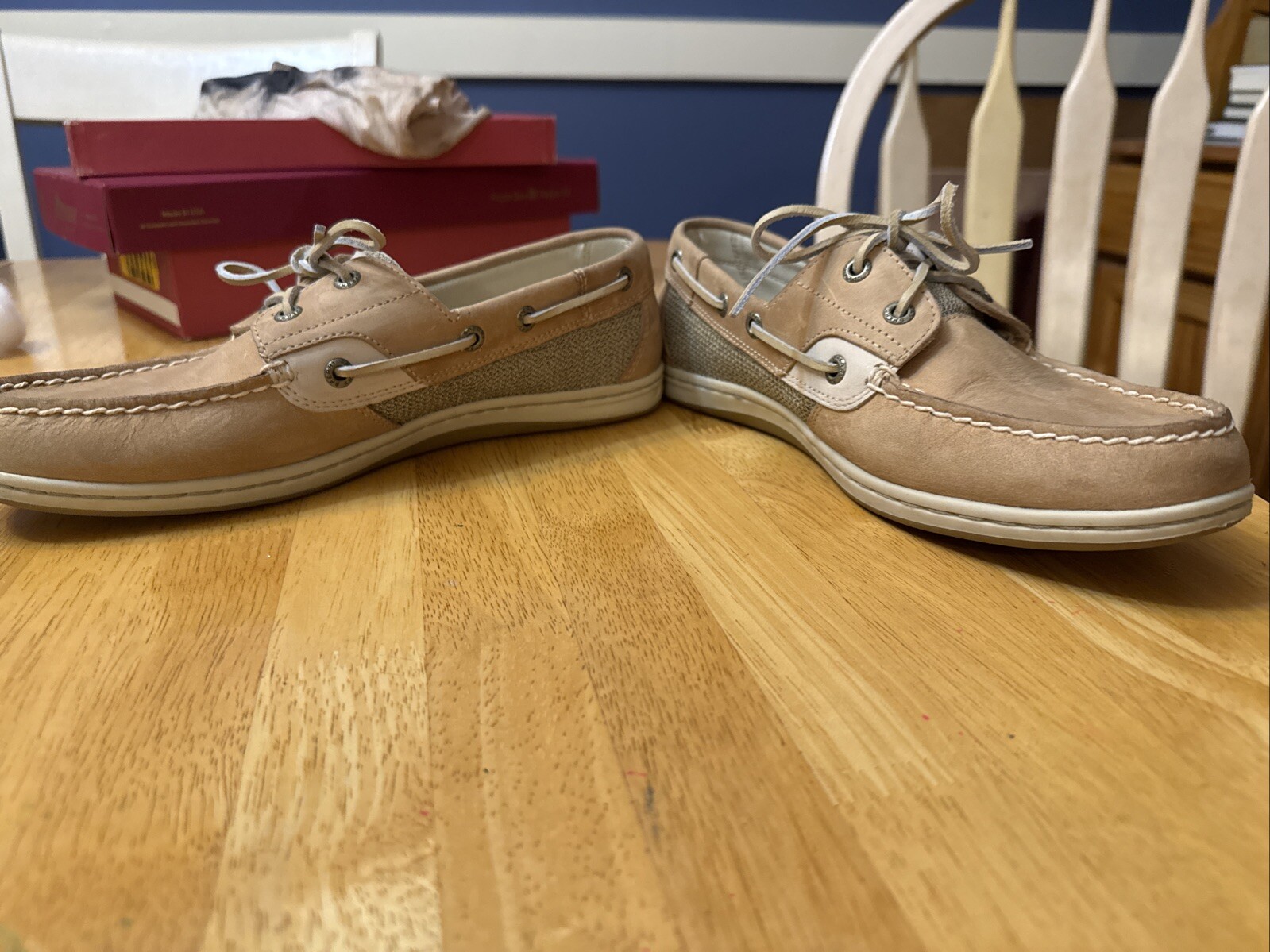 SPERRY Top Sider Women’s KOIFISH Linen Oats Boat Shoes STS95589 Sz 9.5 M