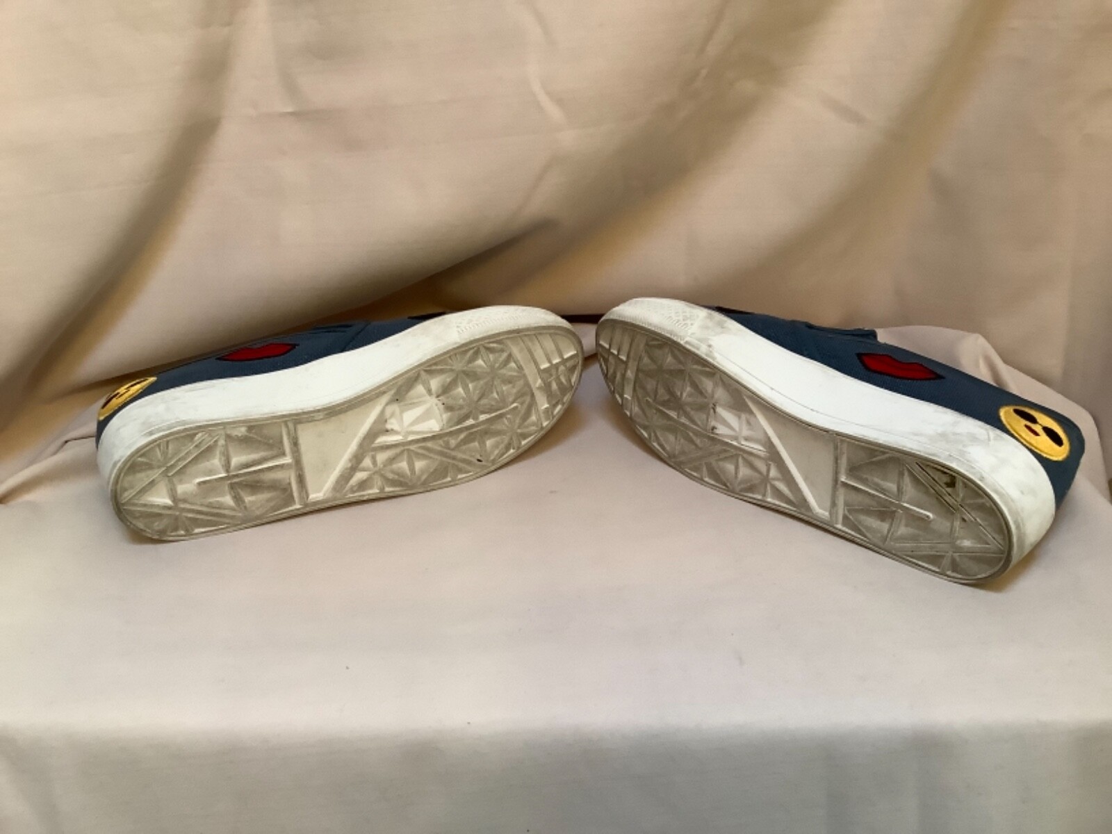 ALICE OLIVIA EMOJI STACE FACE JEAN SNEAKERS PLATFORM 8.5