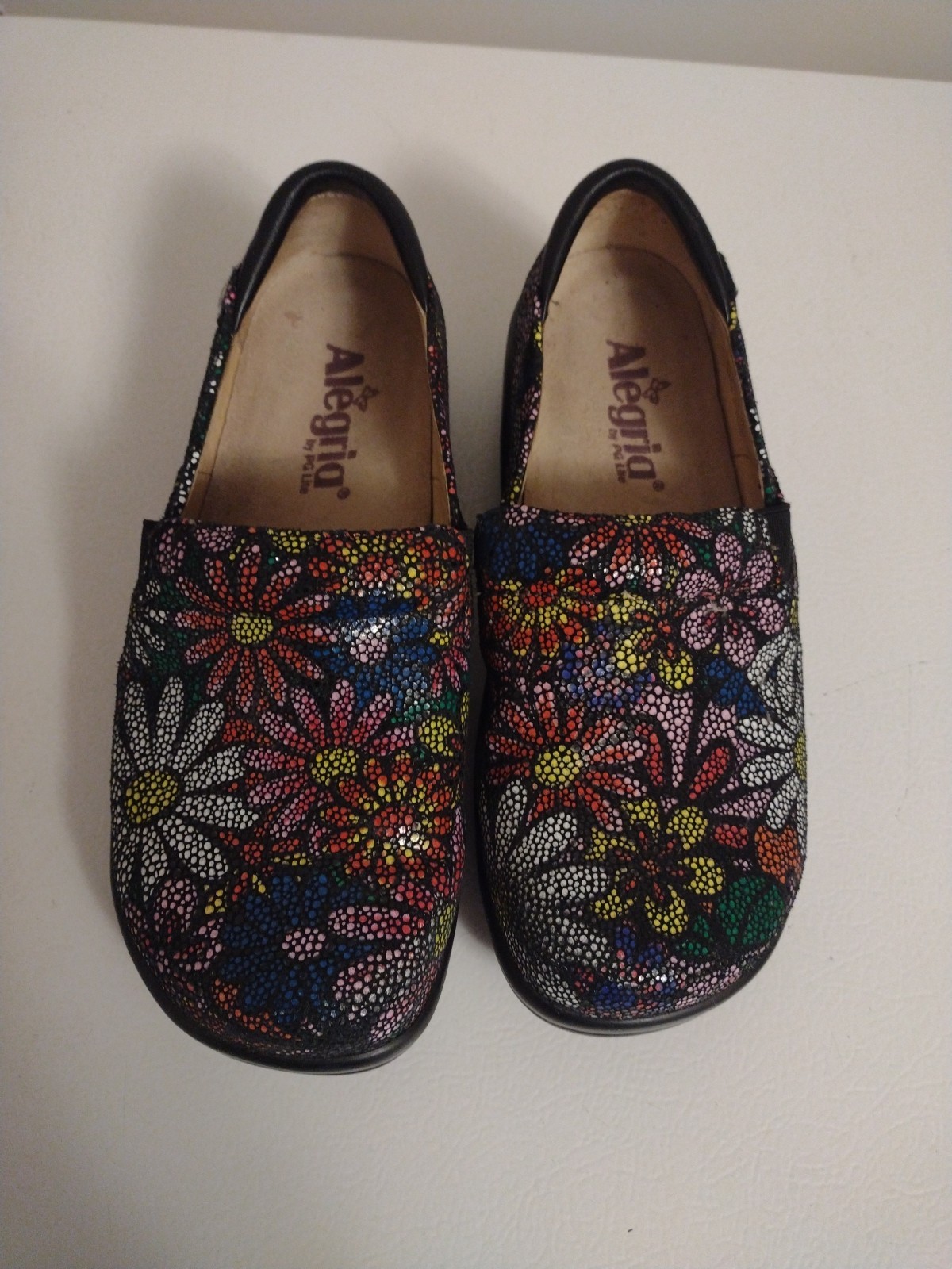 Alegria Women’s Keli Leather Daisy Loafer Clog Nurse Pro Size 35 US 5