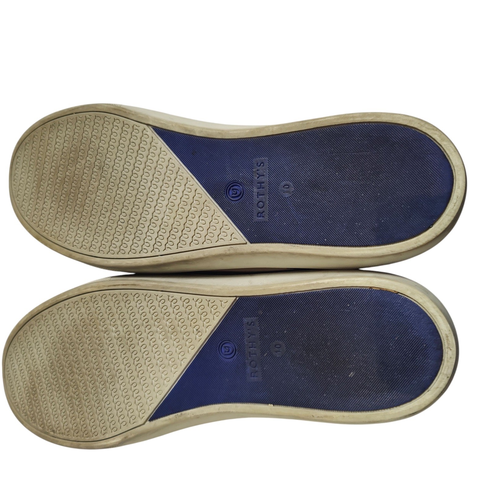 Rothys Women’s Sz 10 Black Blue Original Slip On Sneakers Washable Recycled