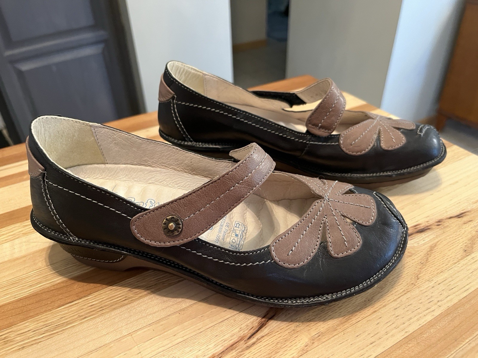Softwaves Softy’s Light Mary Jane Leather Flower Platform PumpShoes Womens 7 38