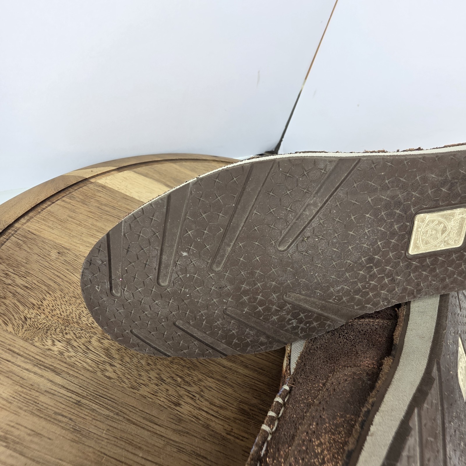 Ariat Crusier Navajo Flats Brown Suede Leather Slip On Native Western Aztec 10