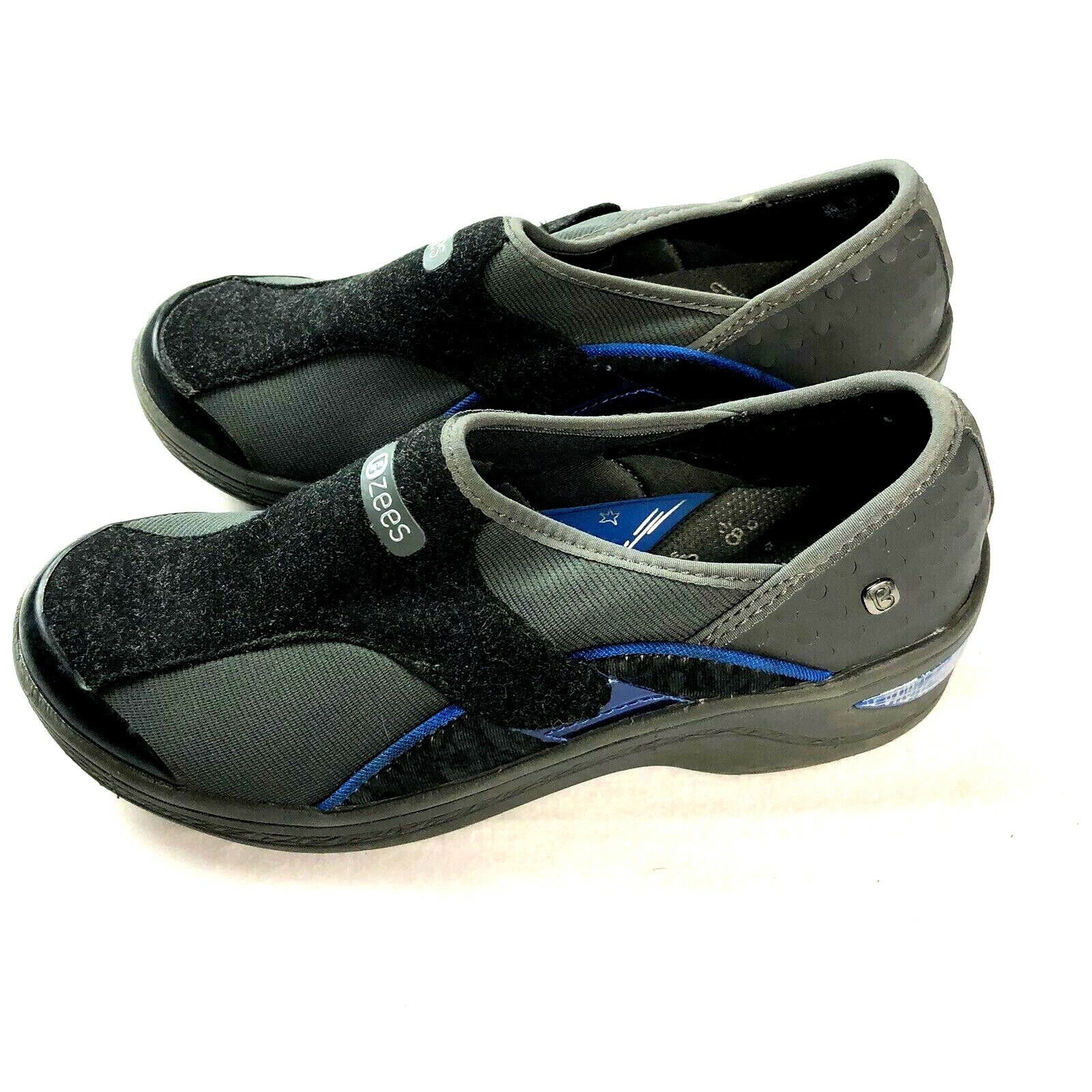 Bzees Darling Slip On Shoes Womens Size 6 Gray Fabric Man-Made Upper Activewear
