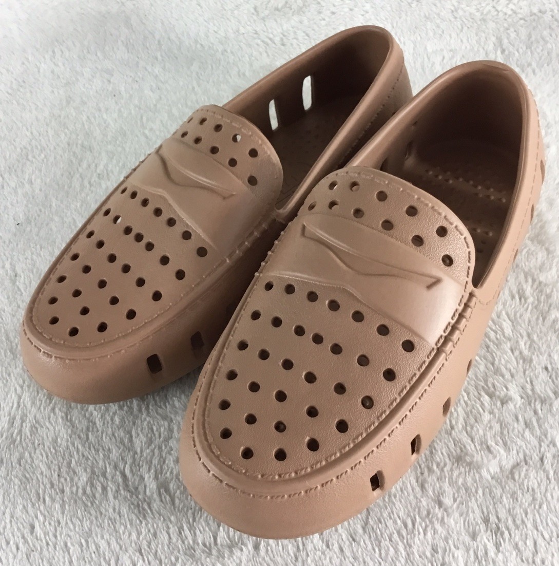 Floafers Prodigy Driver Loafers Youth Size 3 Tan Brown Lightweight Water Shoes